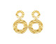 Boucles d'oreilles pendants acier doré Stepec - JBIIBPE