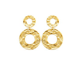 Boucles d'oreilles pendants acier doré Stepec - JBIIBPE