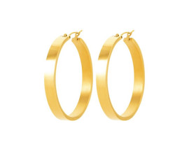 Boucles d'oreilles créoles acier doré Stepec - JXPOBPE