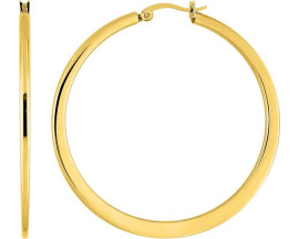 Boucles d'oreilles créoles acier doré Stepec - 435283