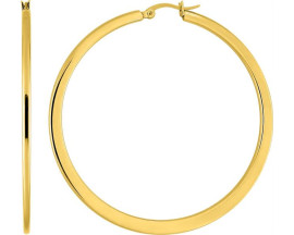 Boucles d'oreilles créoles acier doré Stepec - 435285