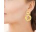 Boucles d'oreilles pendants acier doré Stepec - JBIIBPE