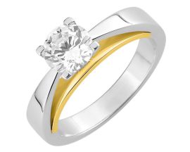 Bague solitaire or diamant 1 carat (s) - DC098XB2