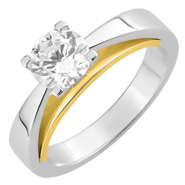 Bague solitaire or diamant 1 carat (s) - DC098XB2