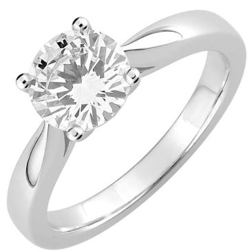 Bague solitaire or diamant 1,5 carats GSI certifié - EA001PGB2