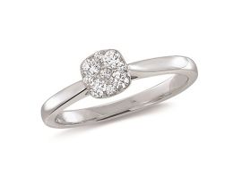 Bague or princesse diamant(s) 0,25 carat