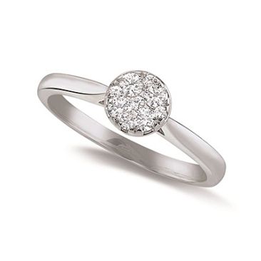 Bague or centre rond & diamant(s) 0,26 carat