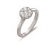 Bague or centre rond & diamant(s) 0,54 carat