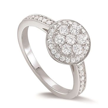 Bague or pavage diamant(s) 0,64 carat