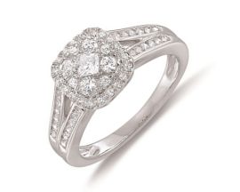 Bague or pavage diamant(s) 0,75 carat