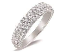 Bague or demi alliance diamant(s) 0,73 carat