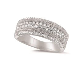 Bague or demi alliance diamant(s) 0,51 carat