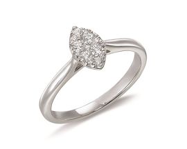 Bague marquise or & diamant(s) 0,25 carat
