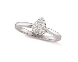 Bague forme poire or & diamant(s) 0,25 carat