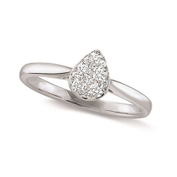 Bague forme poire or & diamant(s) 0,25 carat