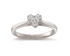 Bague coeur or & diamant(s) 0,25 carat