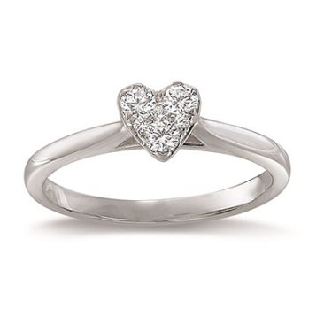 Bague coeur or & diamant(s) 0,25 carat