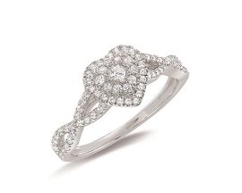 Bague coeur or & diamant(s) 0,32 carat