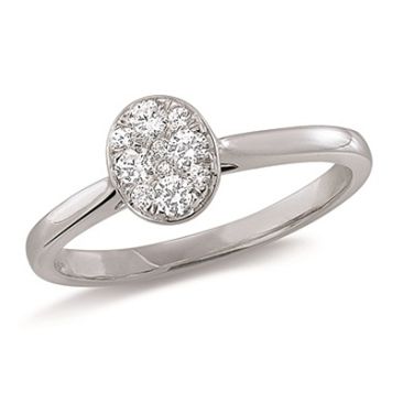 Bague forme ovale or & diamant(s) 0,25 carat