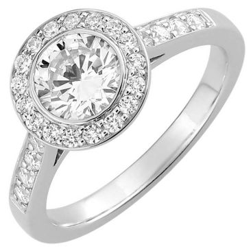 Bague solitaire accompagné or diamant(s) 1.35 carat - EA012OGB2
