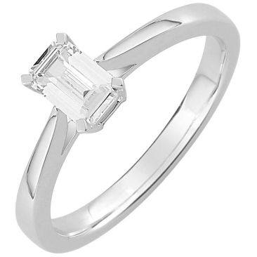 Bague solitaire or diamant princesse 0.5 carat - EB001IGB2