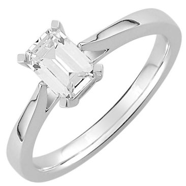 Bague solitaire or diamant princesse 0.7 carat - EB001KGB2