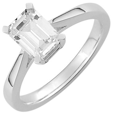 Bague solitaire or diamant princesse 1 carat - EB001NGB2