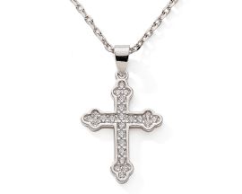 Collier croix argent et oxydes Stepec - cIEIU