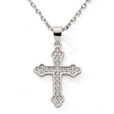 Collier croix argent et oxydes Stepec - cIEIU