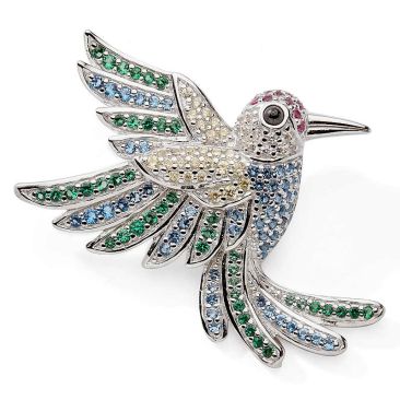 Pendentif colibri argent et oxydes Stepec - cIEPU
