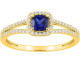 Bague or, saphir & diamant(s) synthétique(s) Stepec - 9KLGS110Y