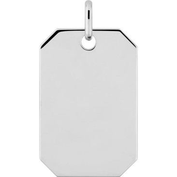 Pendentif plaque à graver argent - 336450