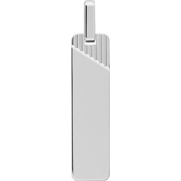 Pendentif plaque à graver argent - 336460