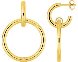 Boucles d'oreilles demi-créoles or - 9K3906