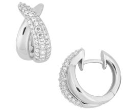 Boucles d'oreilles créoles argent oxydes - 335132.1