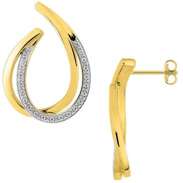 Boucles d'oreilles pendants plaqué or - 135740.1