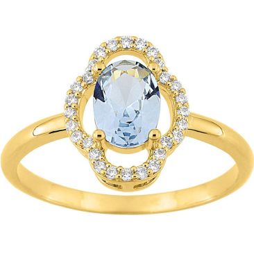 Bague plaqué or oxydes- 137379.6