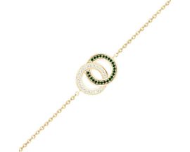 Bracelet plaqué or & oxydes Phebus - 76300289
