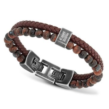 Bracelet acier & cuir Rochet - HB562207
