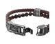 Bracelet acier & cuir Rochet - HB562207