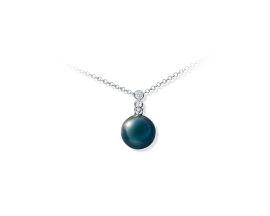 Collier argent, perle(s) de Tahiti & diamant(s) Iza B - EP-032-PEN
