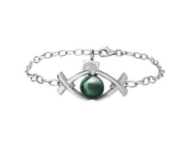 Bracelet argent, perle(s) de Tahiti & diamant(s) Iza B - FEZ22B001HP