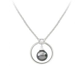 Collier argent, perle(s) de Tahiti & diamant(s) Iza B - FEZ23N004HP