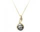 Collier argent doré, perle(s) de Tahiti & diamant(s) Iza B - VFEZ16N005HP
