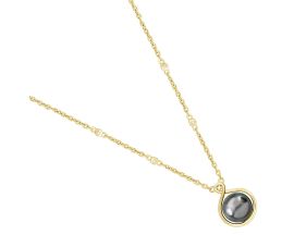 Collier argent doré, perle(s) de Tahiti & diamant(s) Iza B - VFEZ23N005HP