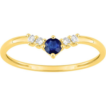 Bague or diamants & saphir - 1.7681.S0