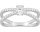 Bague or blanc & diamant(s) synthétique(s) Diamanti - DS1064.21