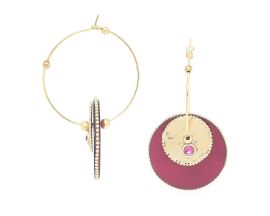 Boucles d'oreilles créoles Franck Herval - 12--69752 Boucles d'oreilles créoles Franck Herval - 12--69752