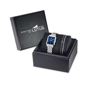 Coffret montre femme + bijou Lotus - 19008/3