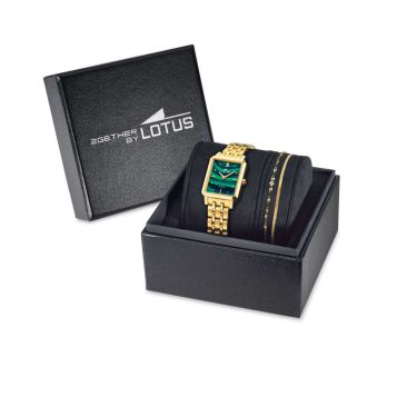Coffret montre femme + bijou Lotus - 19009/3